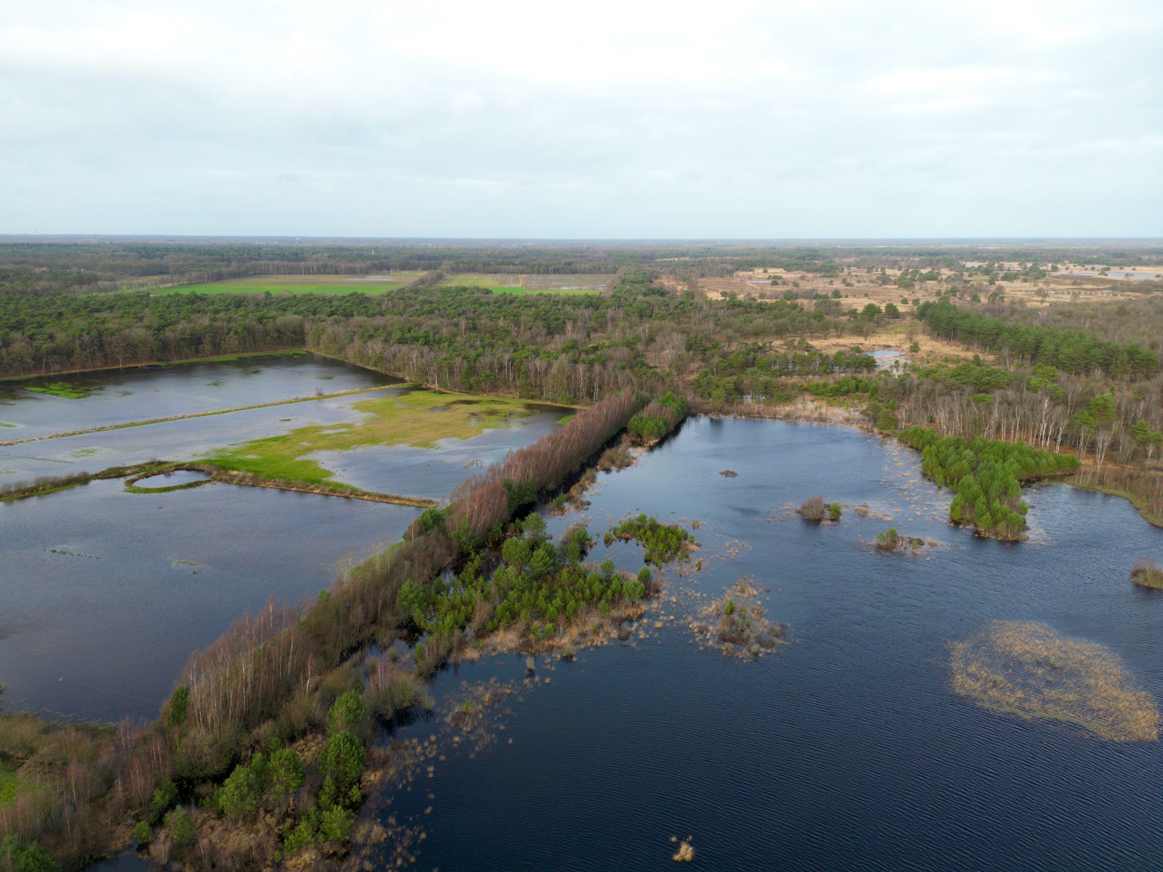 Kampina overstroming hoog water 2023